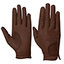Hy5 Childrens Leather Riding Gloves Brown
