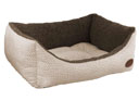 Snug & Cozy Mocha Polka Dot Dog Bed