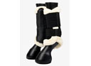 LeMieux Fleece Edged Mesh Brushing Boots Black/Natural
