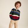 Joules Boys Cotton Rugby Shirt - Navy Striped