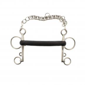 Korsteel Hard Rubber Mullen Mouth Pelham Korsteel Hard Rubber Mullen Mouth Pelham