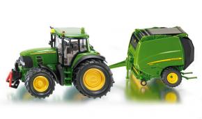 Siku John Deere Tractor With Baler Siku John Deere Tractor With Baler