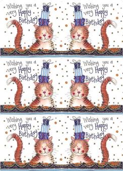 Alex Clark Gift Wrap And Tags - Birthday Cat Alex Clark Gift Wrap And Tags - Birthday Cat