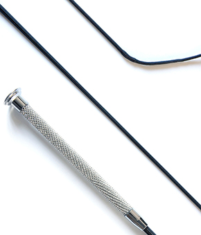 KM Elite Dressage Whip with White Crystal Grip KM Elite Dressage Whip with White Crystal Grip