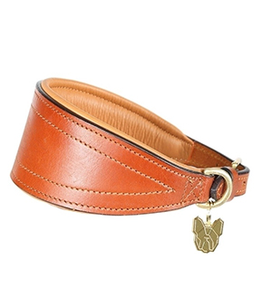 Digby & Fox Padded Greyhound Collar - Tan