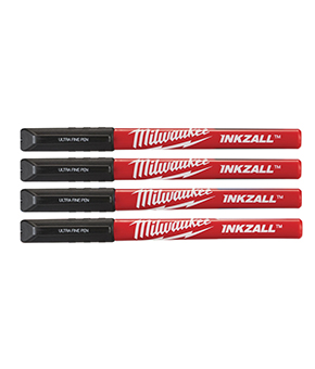 Milwaukee Inkzall Fine Tip Pens - Black - 4 piece Milwaukee Inkzall Fine Tip Pens - Black - 4 piece