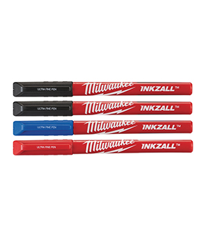 Milwaukee Inkzall Fine Tip Pen - Coloured - 4 pack Milwaukee Inkzall Fine Tip Pen - Coloured - 4 pack