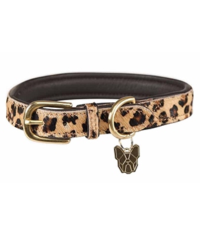 Digby & Fox Cow Hair Dog Collar - Leopard Digby & Fox Cow Hair Dog Collar - Leopard