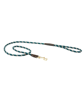 Weatherbeeta Rope Leather Dog Lead Hunter Green/Brown Weatherbeeta Rope Leather Dog Lead Hunter Green/Brown