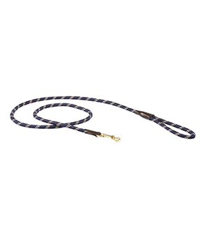 Weatherbeeta Rope Leather Dog Lead - Navy/Brown Weatherbeeta Rope Leather Dog Lead - Navy/Brown