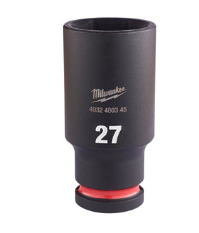 1/2" 27mm Shockwave Impact Socket DEEP Milwaukee 1/2" 27mm Shockwave Impact Socket DEEP Milwaukee