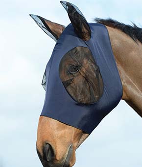 The Weatherbeeta Stretch Bug Eye Saver Mask with Ears - Navy The Weatherbeeta Stretch Bug Eye Saver Mask with Ears - Navy