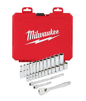 Metric 1/4" Ratchet + Socket set (28pc) - 4932464943 Metric 1/4" Ratchet + Socket set (28pc) - 4932464943