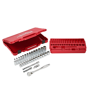 Metric 3/8" Ratchet + Socket set (32pc)4932464945 Metric 3/8" Ratchet + Socket set (32pc)4932464945