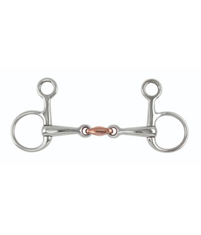 Shires Hanging Cheek Copper Lozenge Snaffle Shires Hanging Cheek Copper Lozenge Snaffle