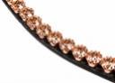 LeMieux Diamante Brown Leather Browband Rose