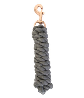 Hy Equestrian Rose Gold Lead Rope - Grey Hy Equestrian Rose Gold Lead Rope - Grey