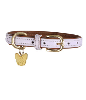 Digby & Fox Padded Leather Dog Collar Lilac Digby & Fox Padded Leather Dog Collar Lilac
