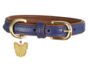 Digby & Fox Padded Leather Dog Collar Navy