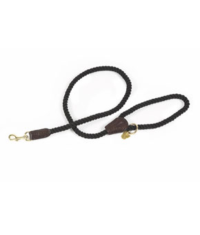 Digby & Fox Rope Dog Lead Black