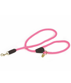 Digby & Fox Rope Dog Lead Pink