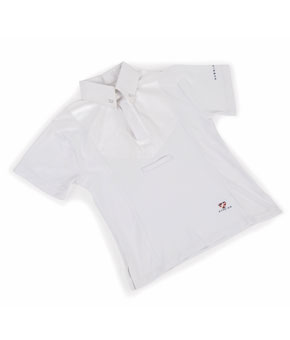 Aubrion Child Short Sleeve Tie Shirt - White Aubrion Child Short Sleeve Tie Shirt - White
