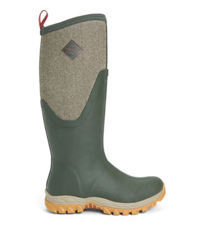 Muck Boot Women's Arctic Sport II Tall Olive Herringbone Print