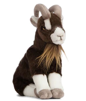 Living Nature Sitting Brown Goat 20cm