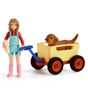 Schleich Puppy Wagon Ride Schleich Puppy Wagon Ride