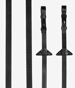 LeMieux Soft Rubber Reins Black LeMieux Soft Rubber Reins Black