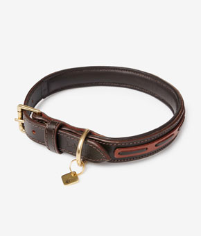 LeMieux Cambridge Dog Collar Mahogany/Tan