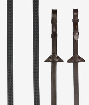 LeMieux Soft Rubber Reins Havana/Black LeMieux Soft Rubber Reins Havana/Black