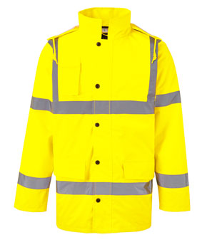 Castle Clothing Hi Vis Motorway Jacket - Yellow Castle Clothing Hi Vis Motorway Jacket - Yellow