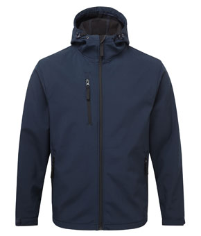 Castle Clothing Fort Holkam Hooded Softshell Jacket - Navy Blue Castle Clothing Fort Holkam Hooded Softshell Jacket - Navy Blue