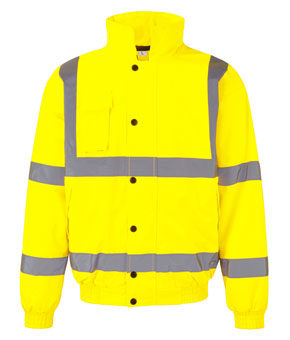 Castle Clothing Hi Vis Bomber Jacket - Yellow Castle Clothing Hi Vis Bomber Jacket - Yellow