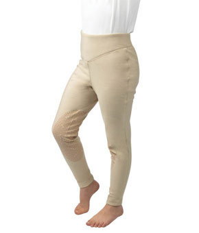 Hy Equestrian Blizzard Children's Softshell Riding Tights - Beige