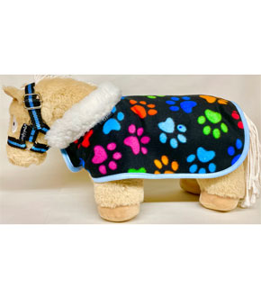 Crafty Ponies Fleece Neck Show Rug Set - Paws Crafty Ponies Fleece Neck Show Rug Set - Paws