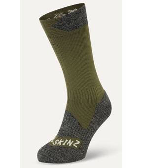 Sealskinz Raynham Waterproof Sock Mid Length Olive/Grey Sealskinz Raynham Waterproof Sock Mid Length Olive/Grey