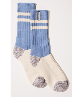 Sealskinz Womens Cawston Bamboo Mid Sock Blue/Cream/Grey Sealskinz Womens Cawston Bamboo Mid Sock Blue/Cream/Grey