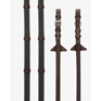 LeMieux Rubber Reins With Stoppers Havana/Silver