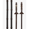 LeMieux Rubber Reins with Stoppers Havana/Brass