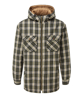 Castle Clothing Penarth Zip Hoodie - Green Check Castle Clothing Penarth Zip Hoodie - Green Check