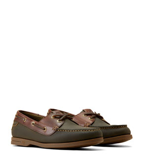 Ariat Antigua Boat Shoe - Olive Night