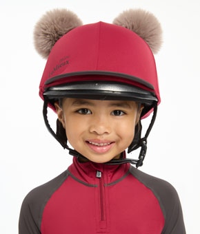 LeMieux Mini Double Pom Hat Silk - Ember