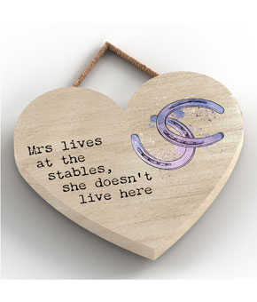 Platium Agencies Small Heart Plaque - Lives At The Stables