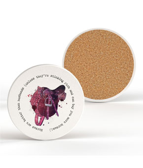 Platinum Agencies Ceramic Coaster - Horses are better than husbands Platinum Agencies Ceramic Coaster - Horses are better than husbands