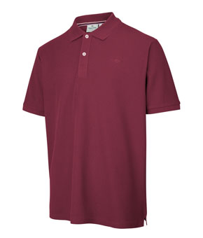 Hoggs Of Fife Largs Pique Polo Shirt - Bordeaux