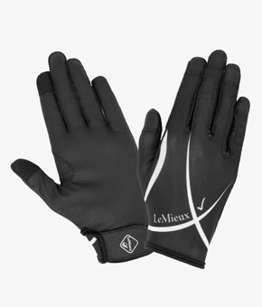 LeMieux Soleil Mesh Riding Gloves - Black