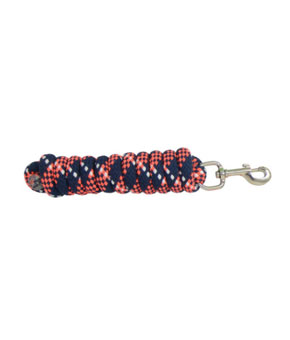 Hy Equestrian Fleck Lead Rope - Navy/Neon Orange/White Hy Equestrian Fleck Lead Rope - Navy/Neon Orange/White
