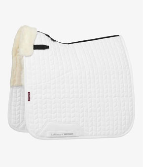 LeMieux Merino+ Half Lined Dressage Square White/Natural